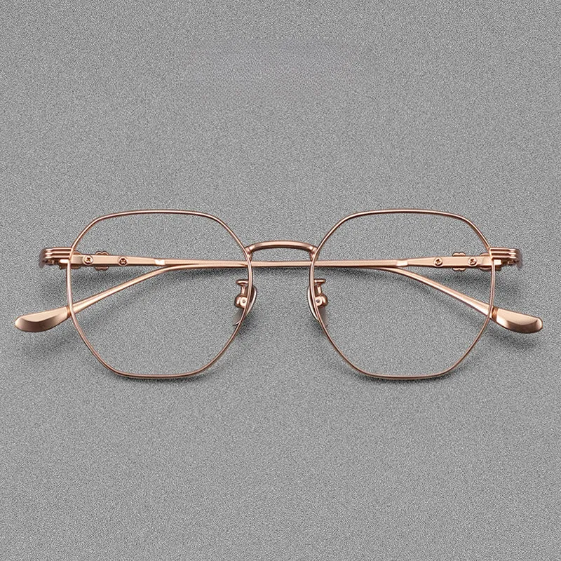 Titanium Geometric Glasses Frame 122205