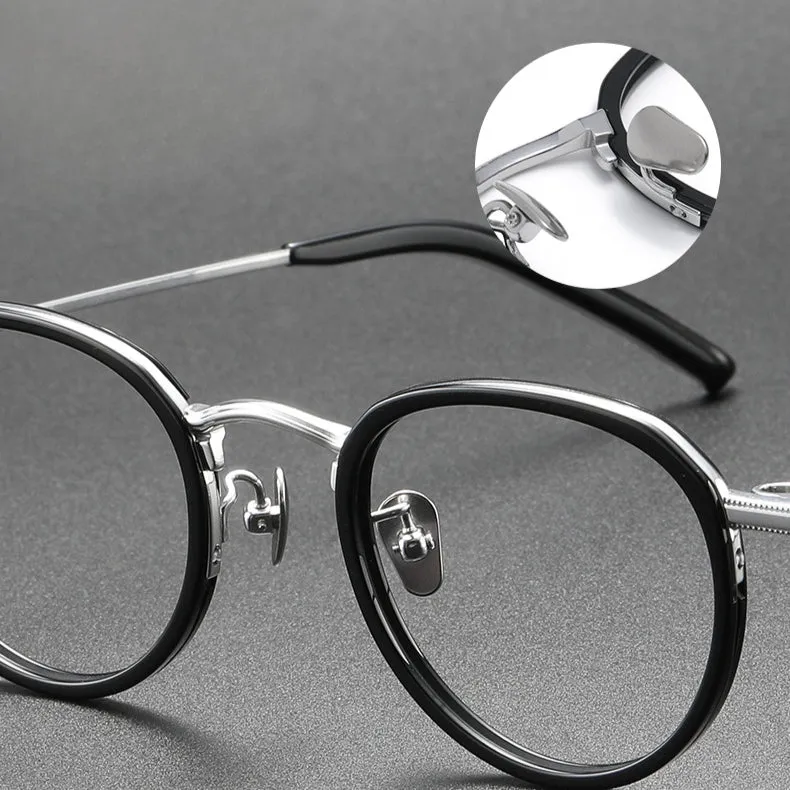 Titanium Vintage Oval Eyeglasses Frames M43