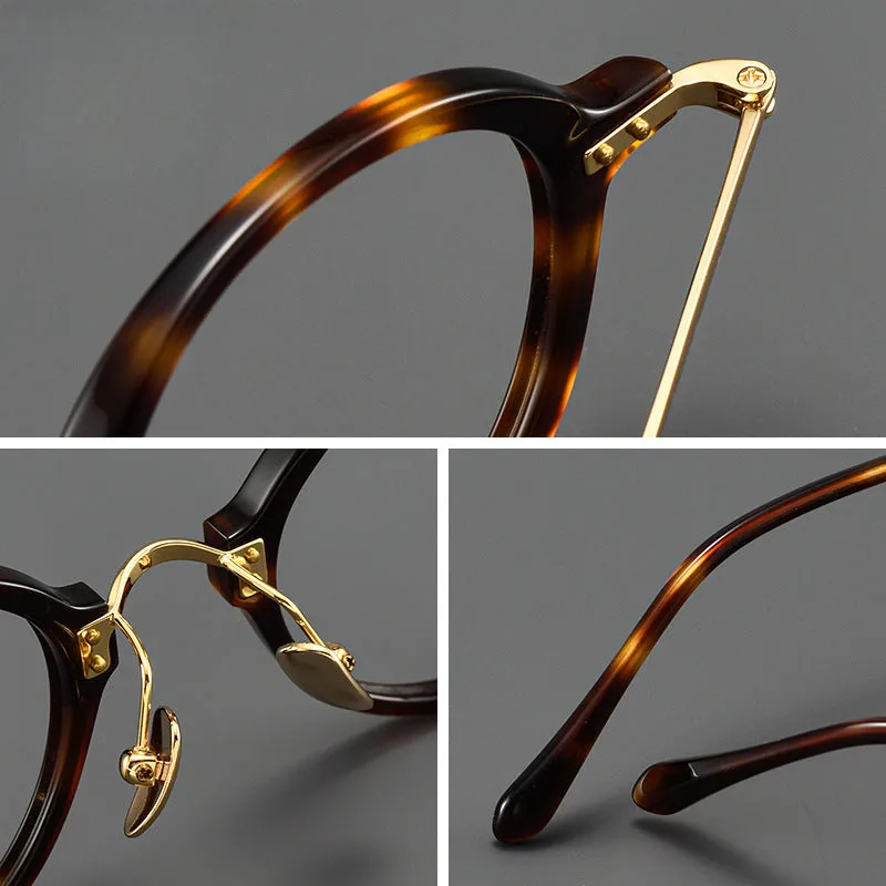 Titanium Vintage Round Eyeglasses Frames  BT55003
