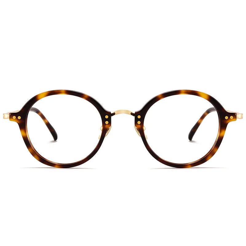 Titanium Vintage Round Eyeglasses Frames  BT55003