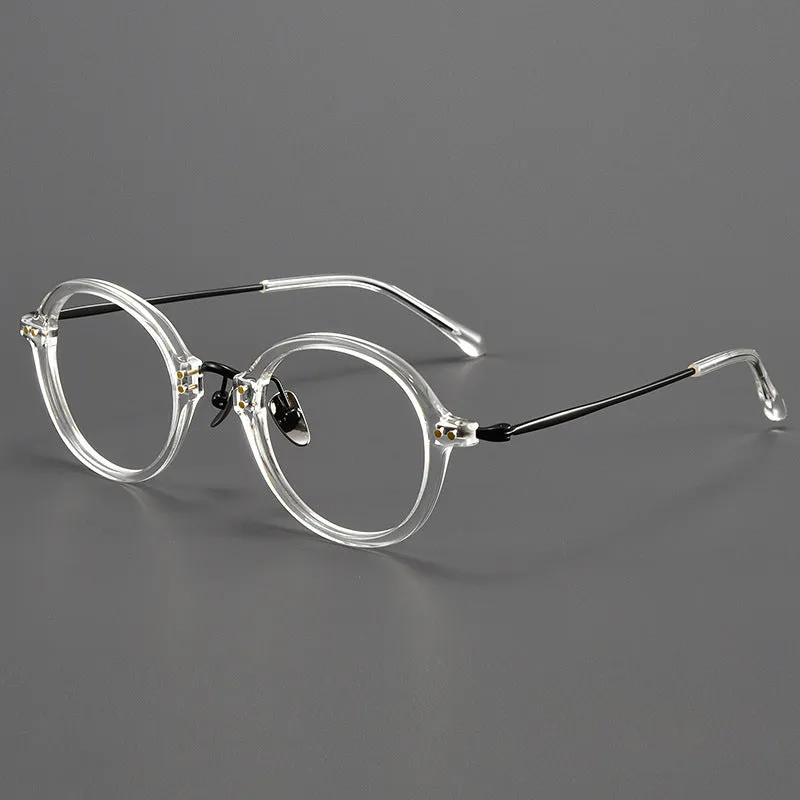 Titanium Vintage Round Eyeglasses Frames  BT55003