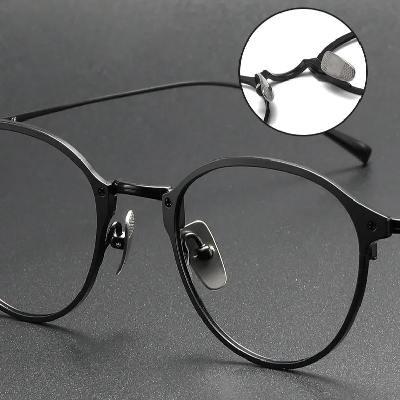 Titanium Vintage Round Eyeglasses Frames KJ-40