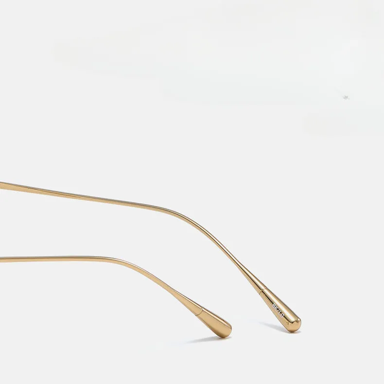 Titanium Vintage Round Eyeglasses Frames KMN1110 KMN1111