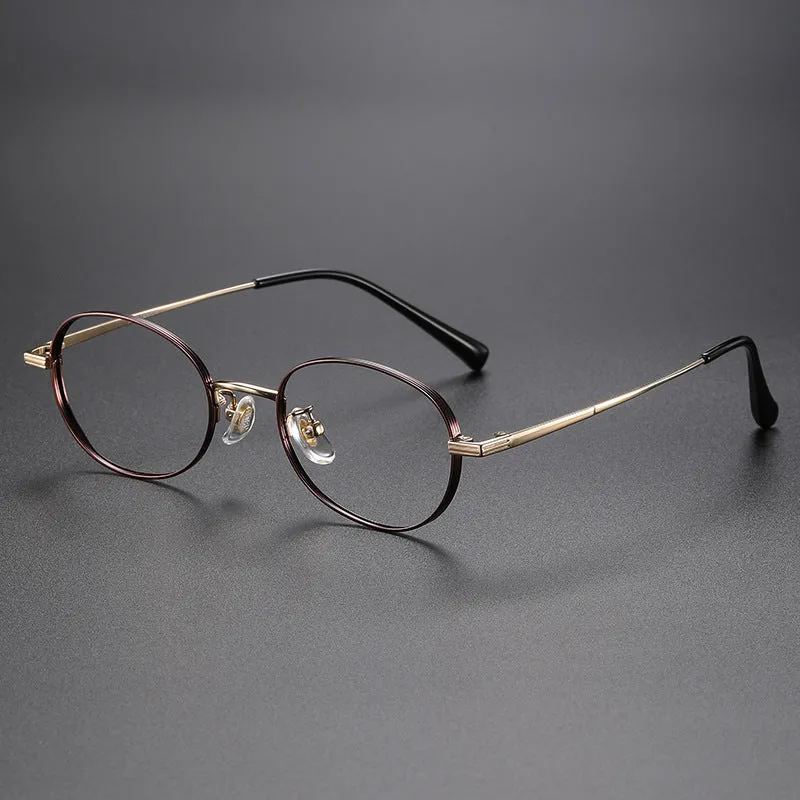 Titanium Vintage Round Eyeglasses Frames ST 5015