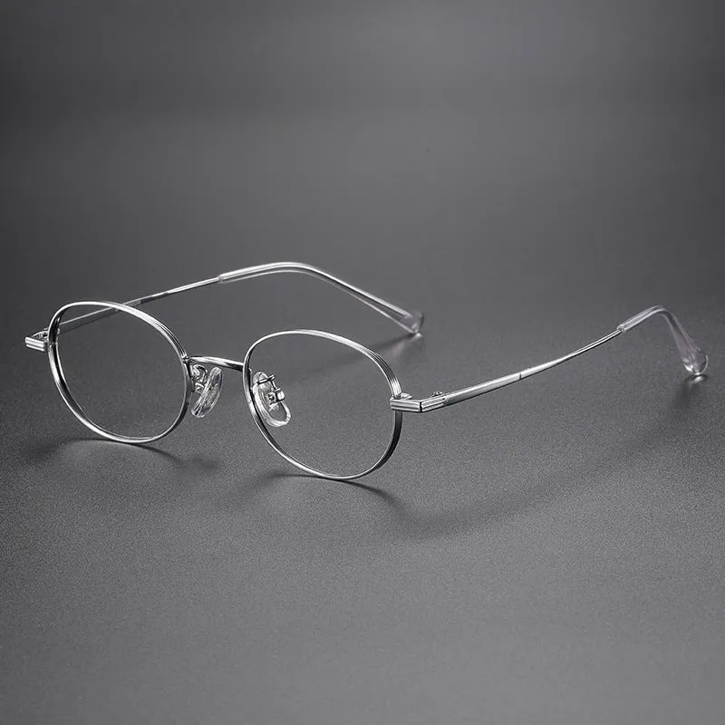 Titanium Vintage Round Eyeglasses Frames ST 5015