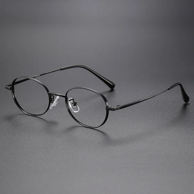 Titanium Vintage Round Eyeglasses Frames ST 5015