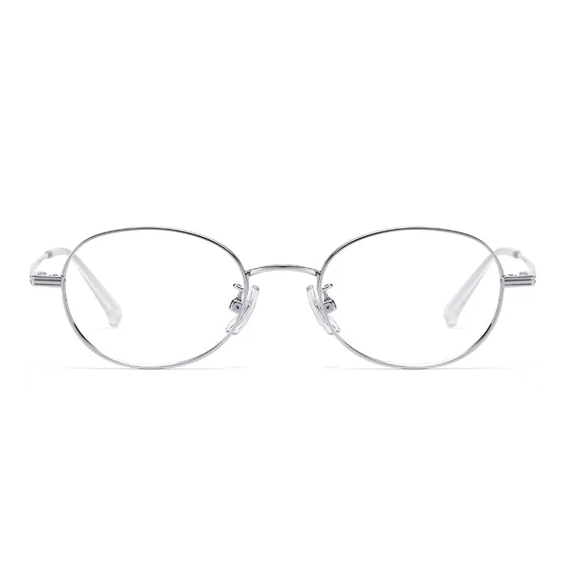 Titanium Vintage Round Eyeglasses Frames ST 5015