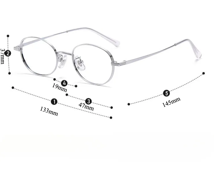 Titanium Vintage Round Eyeglasses Frames ST 5015