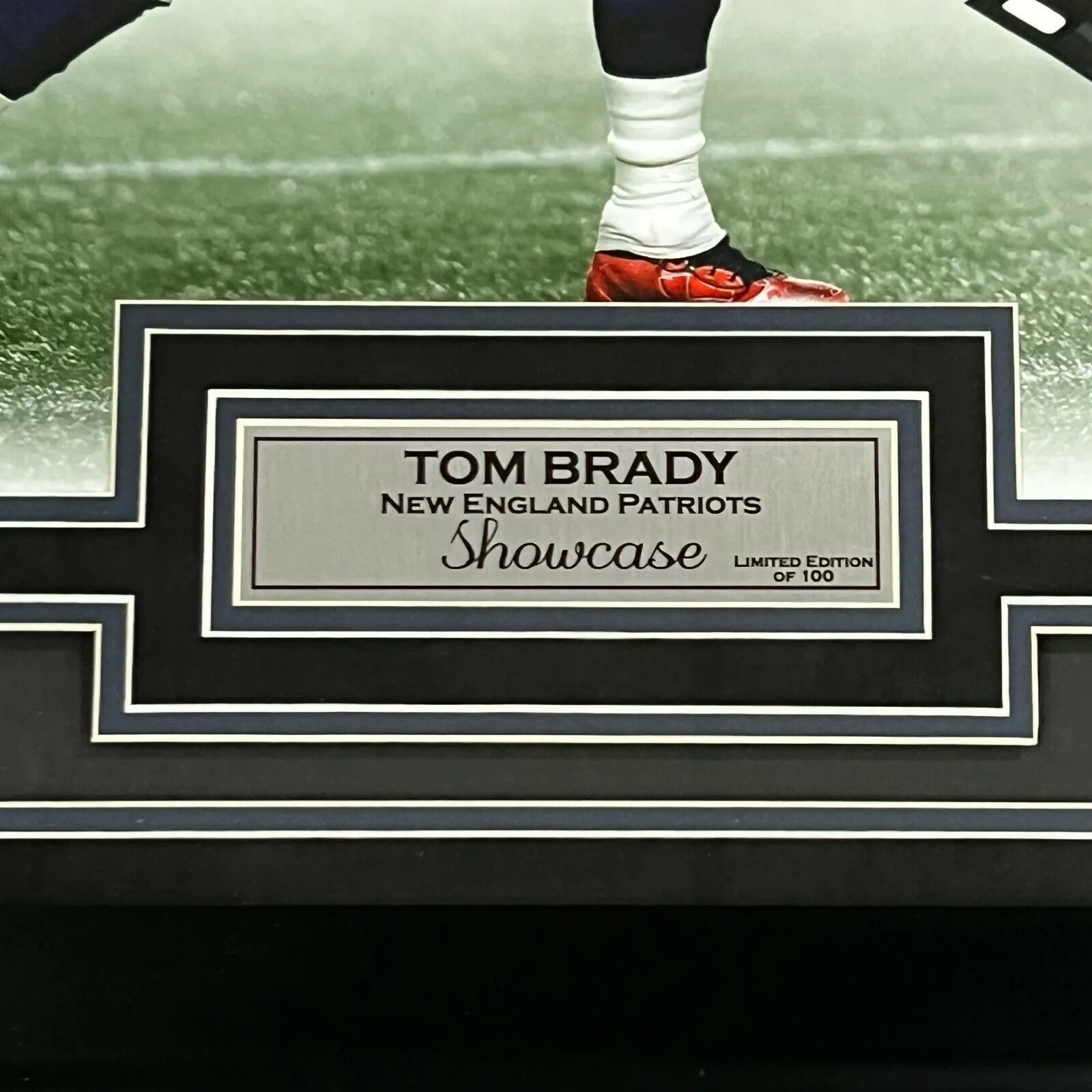 Tom Brady New England Patriots Signed SHOWCASE 24x30 Frame Tristar LE #1/100