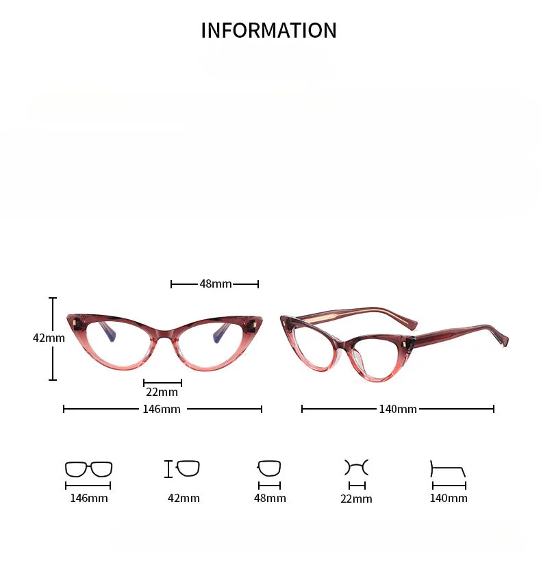TR90 Cat Eye Glasses Frames 97719