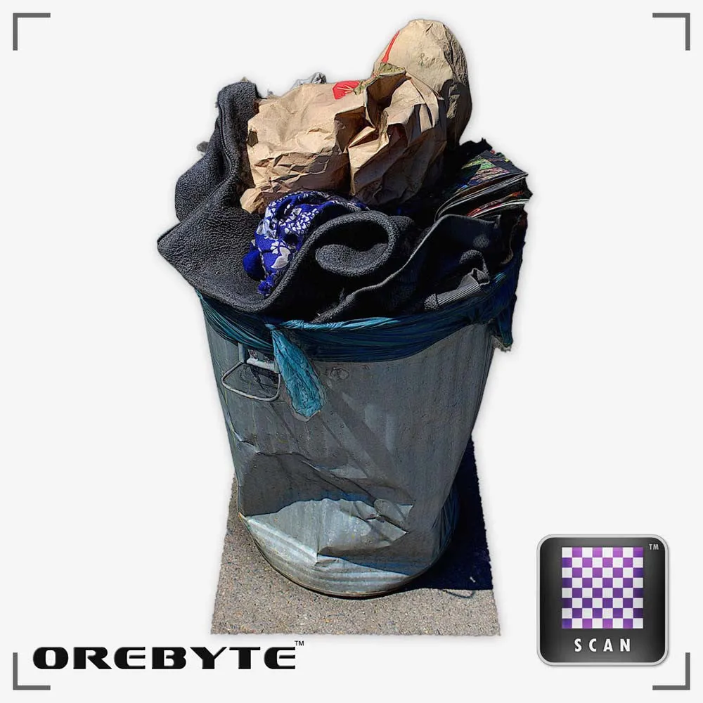 Trash Can Metal Full 02