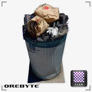 Trash Can Metal Full 02