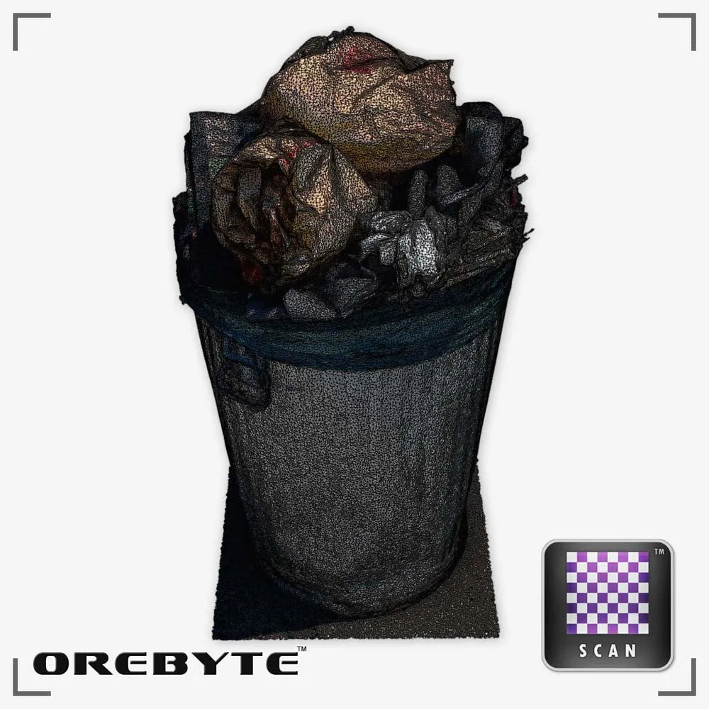 Trash Can Metal Full 02