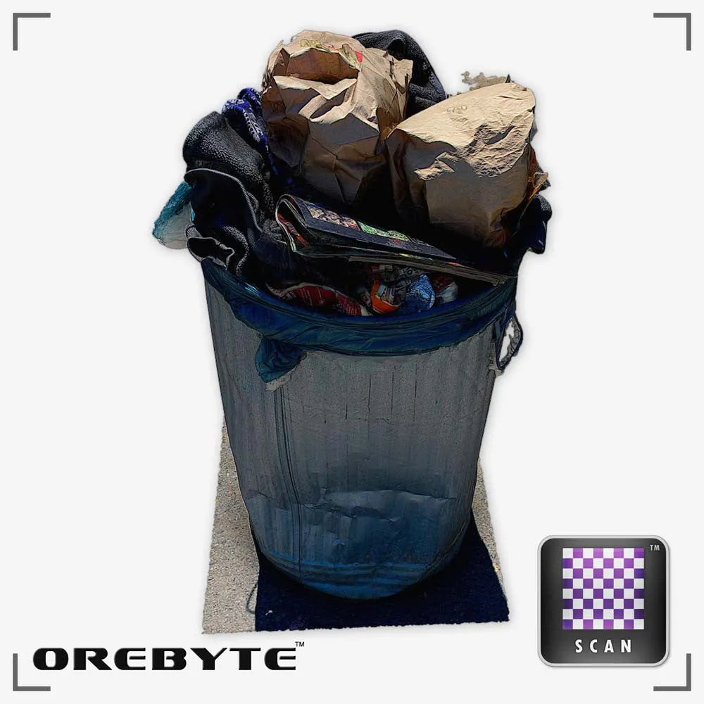 Trash Can Metal Full 02