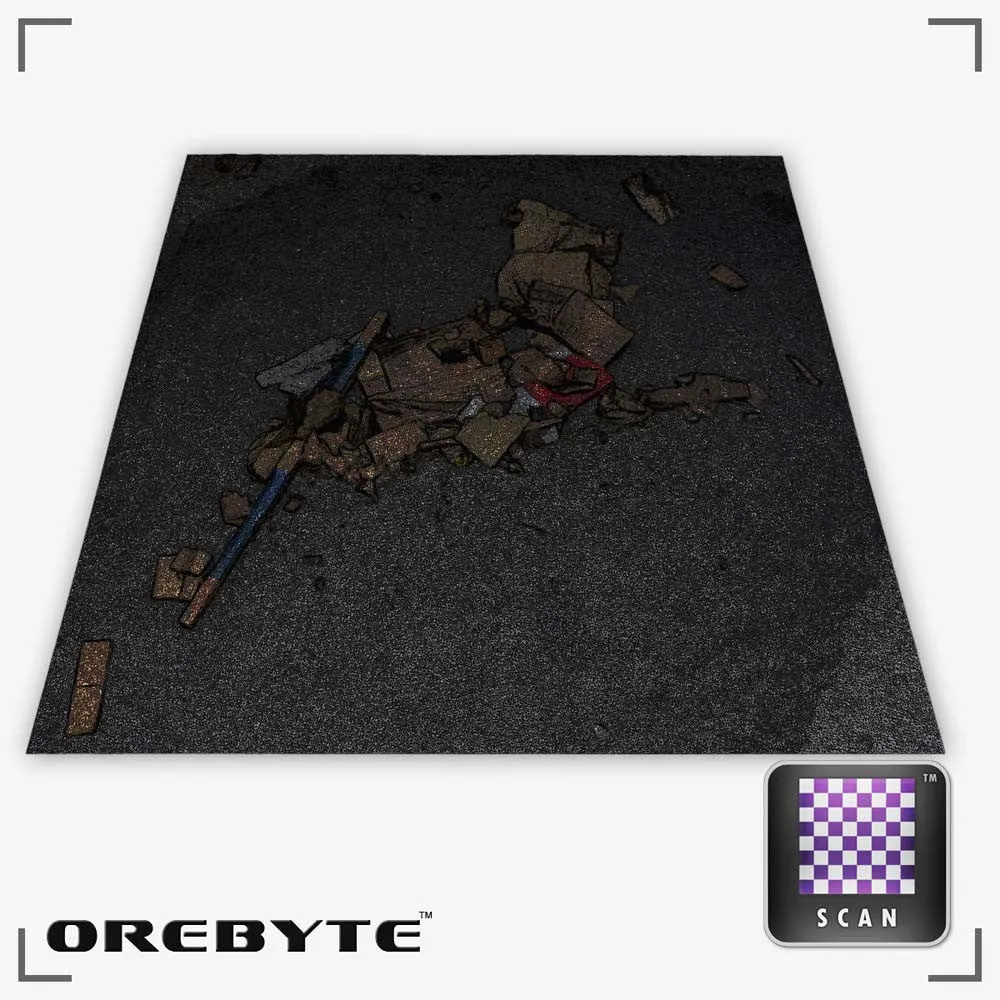 Trash Cardboard Ground 01