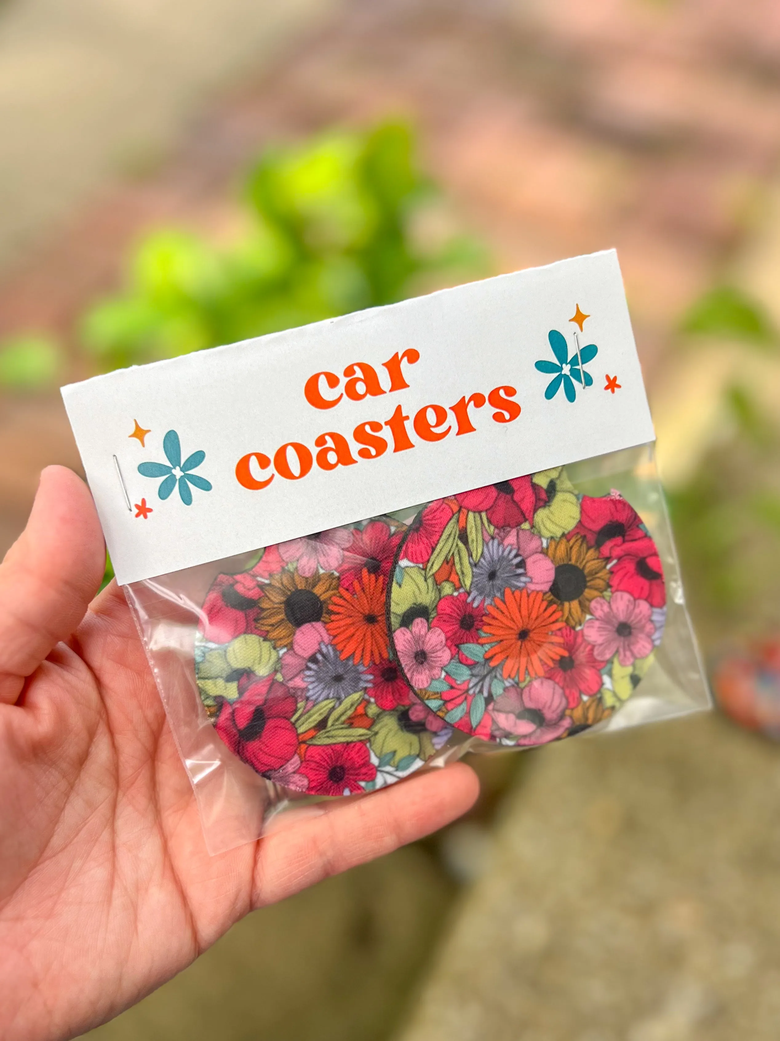 Trendy Mushrooms Car Coasters