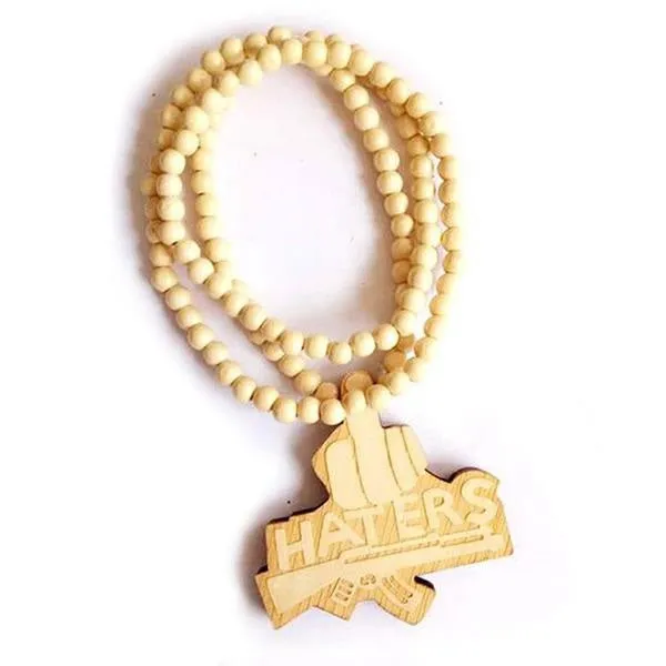 Trendy Wooden Necklace with Wooden  Pendant