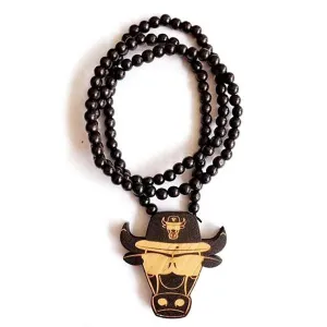 Trendy Wooden Necklace with Wooden  Pendant