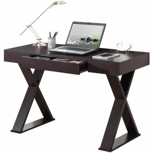 Trendy Writing Desk With Drawer, Espresso