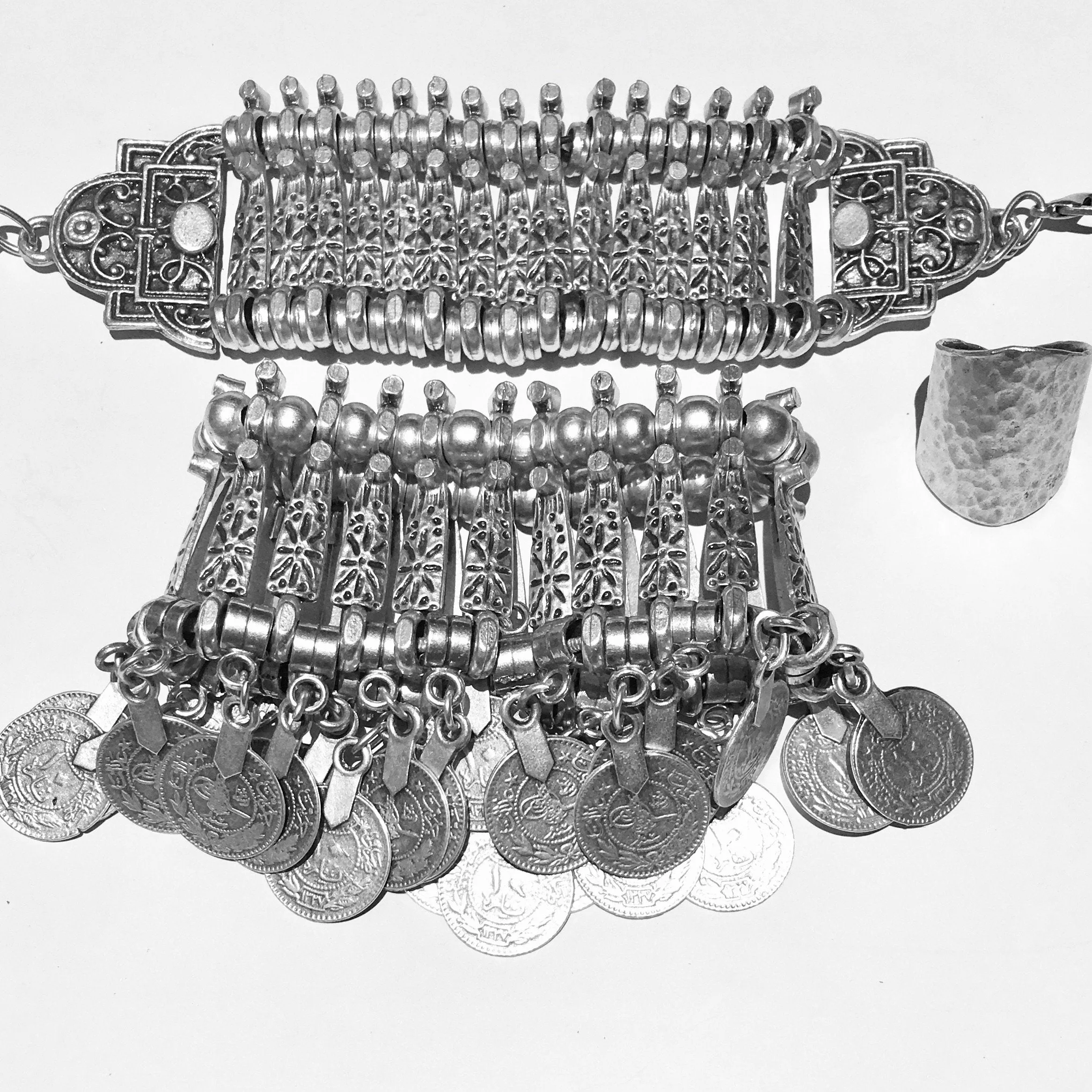 TURKISH COIN ELASTIC WRIST CUFF