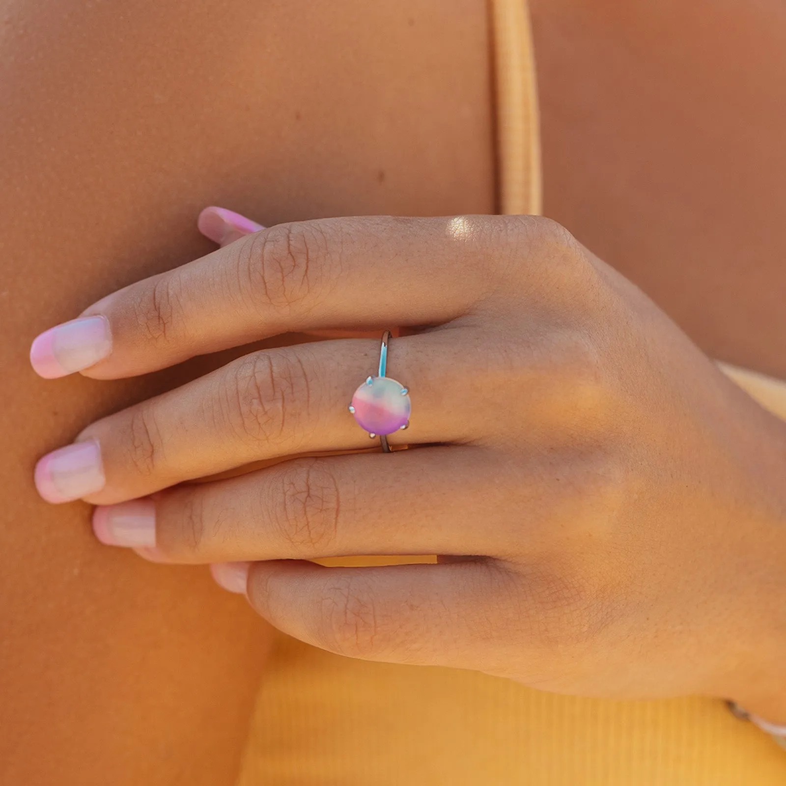 Twilight Frosted Glass Ring