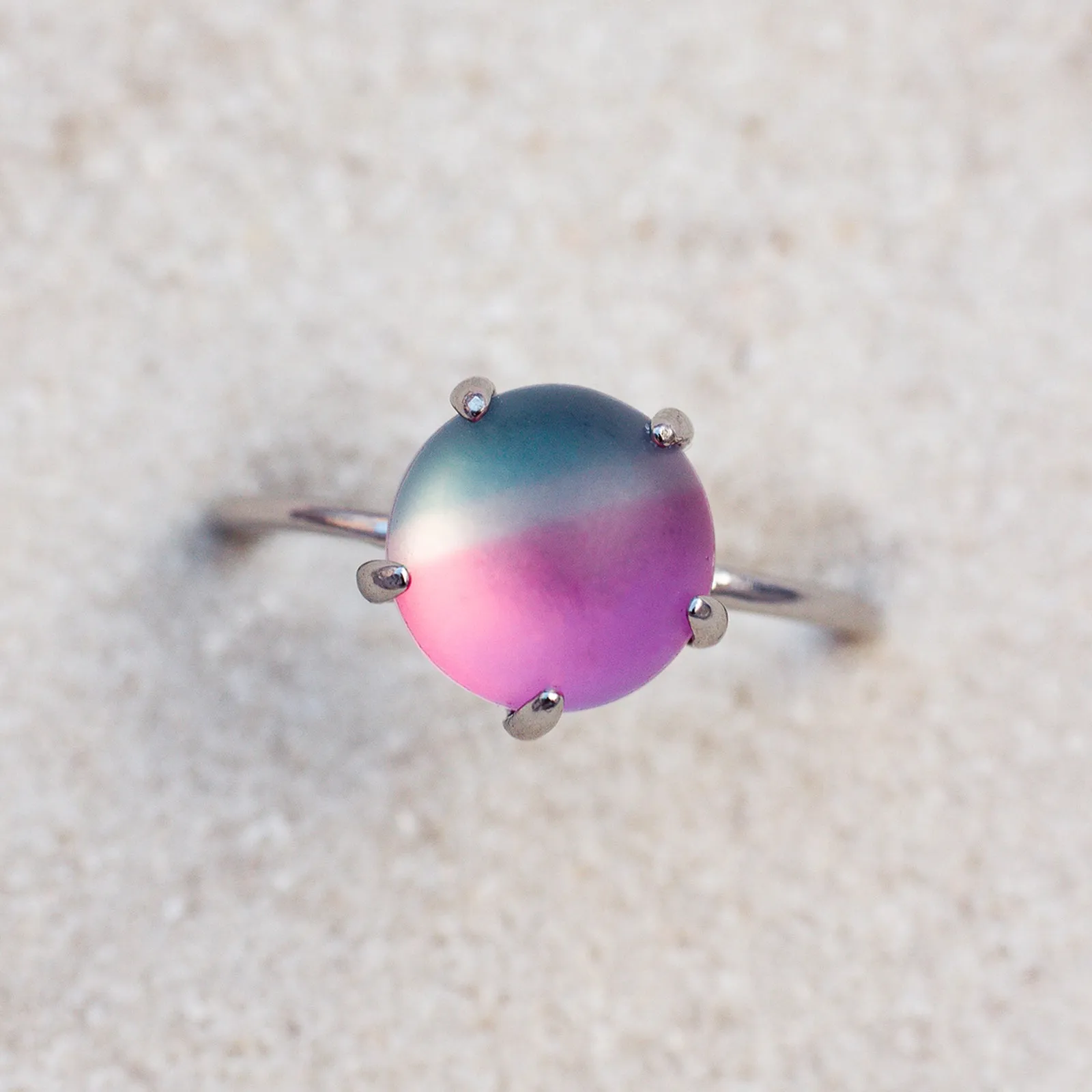 Twilight Frosted Glass Ring