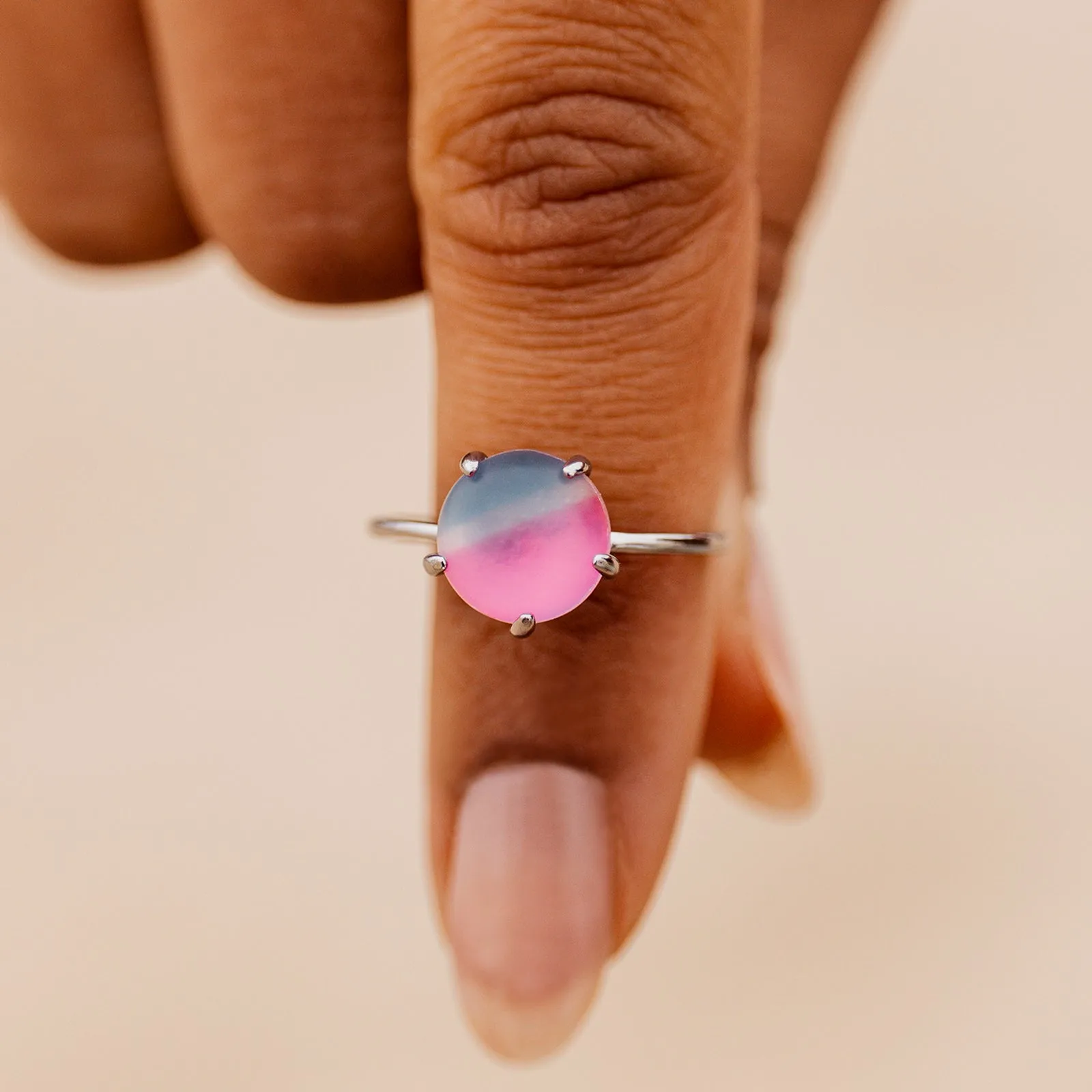 Twilight Frosted Glass Ring