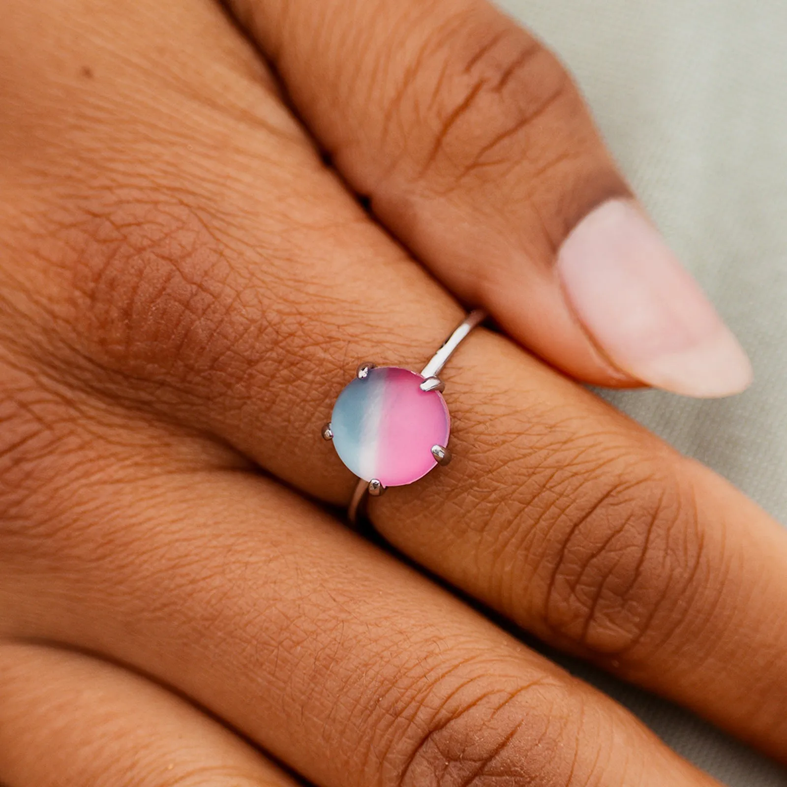 Twilight Frosted Glass Ring