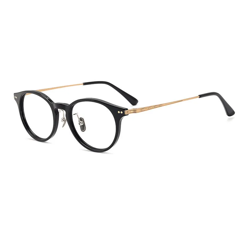 Tylor Titanium Round Glasses Frame