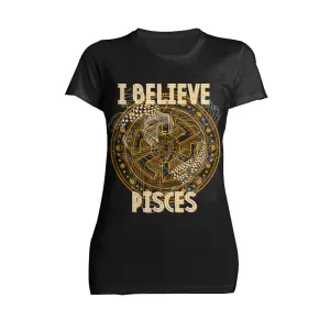 UA Star Sign Pisces Disk Women's T-shirt (Black)