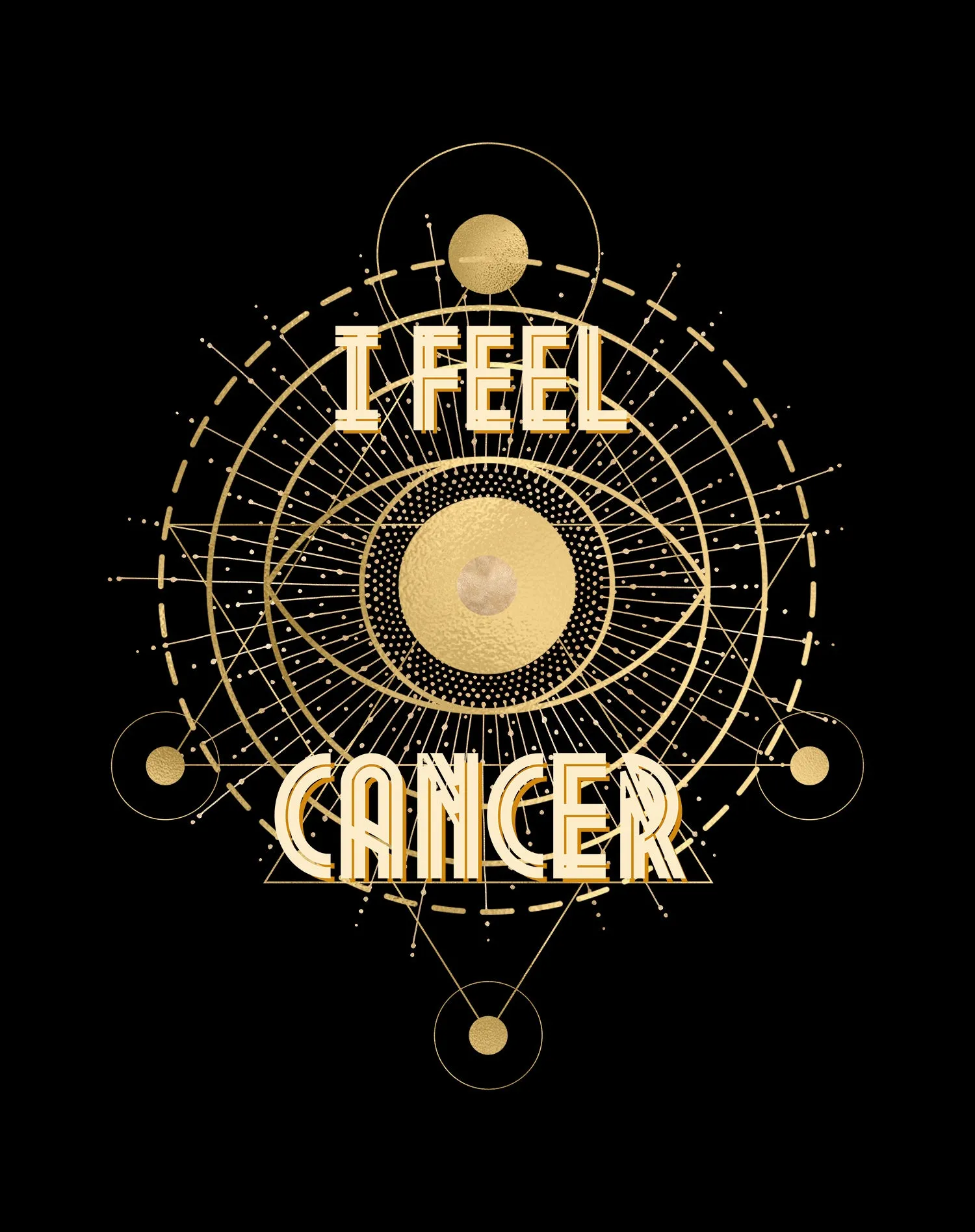 UA Supreme Star Sign Cancer Eye Women's T-shirt (Black)