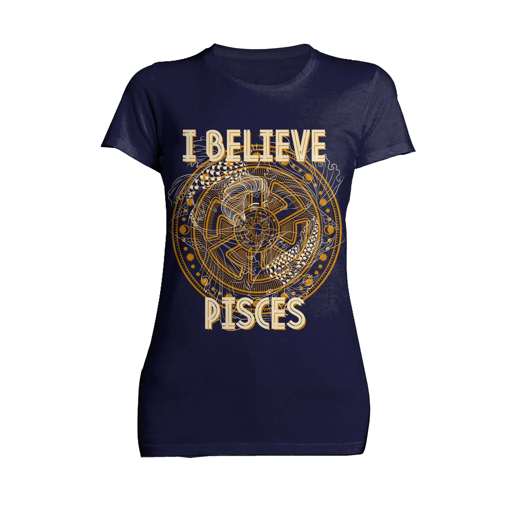 UA Supreme Star Sign Pisces Disk Women's T-shirt (Navy)