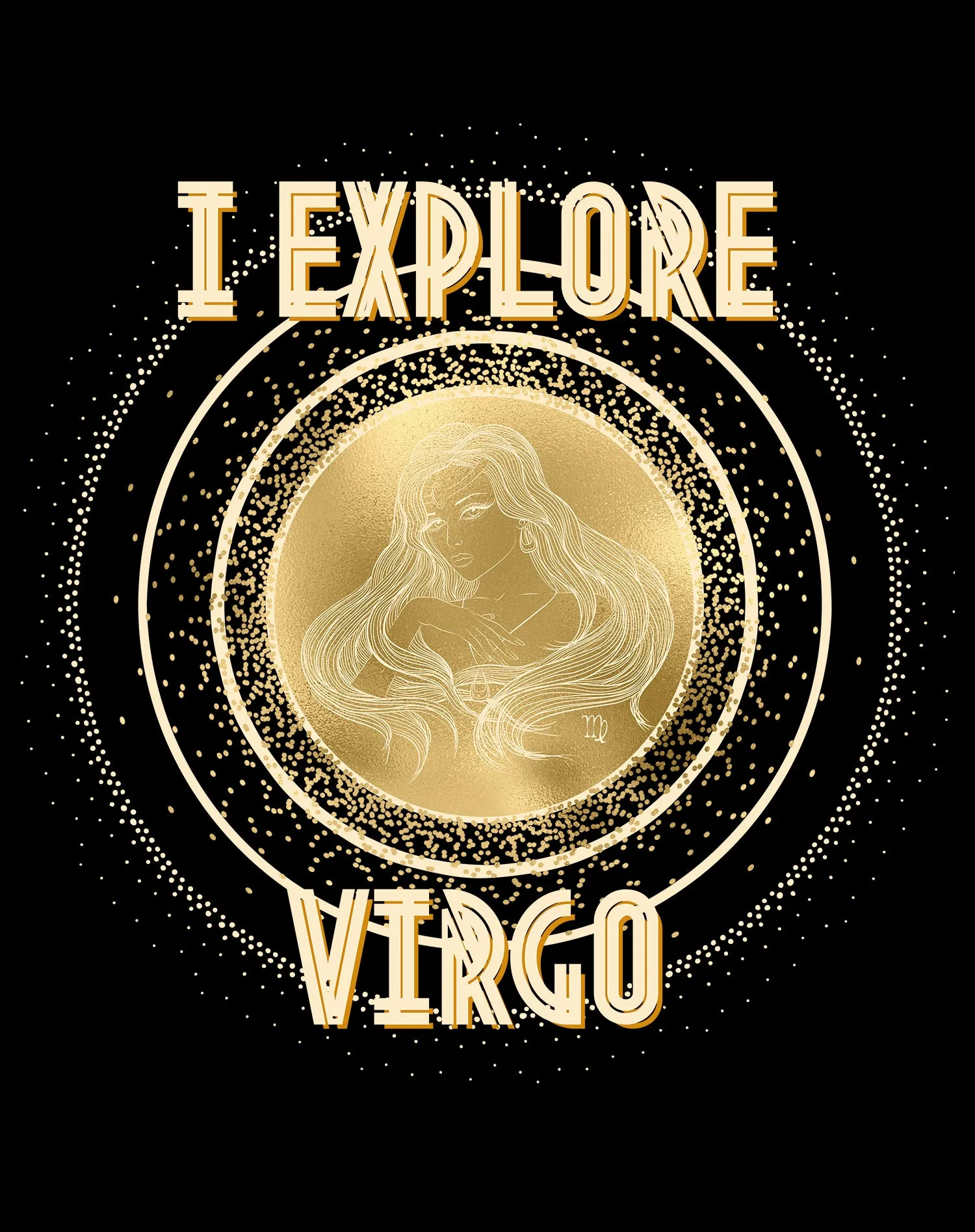 UA Supreme Star Sign Virgo Men's T-shirt (Black)