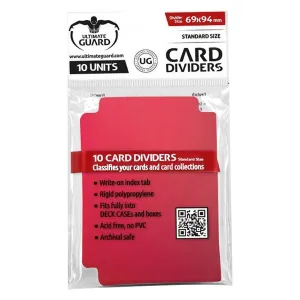 Ultimate Guard Card Dividers Standard Size Red 10ct