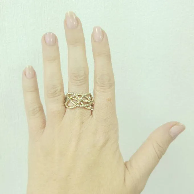 Unique Braided Diamond Ring