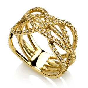 Unique Braided Diamond Ring