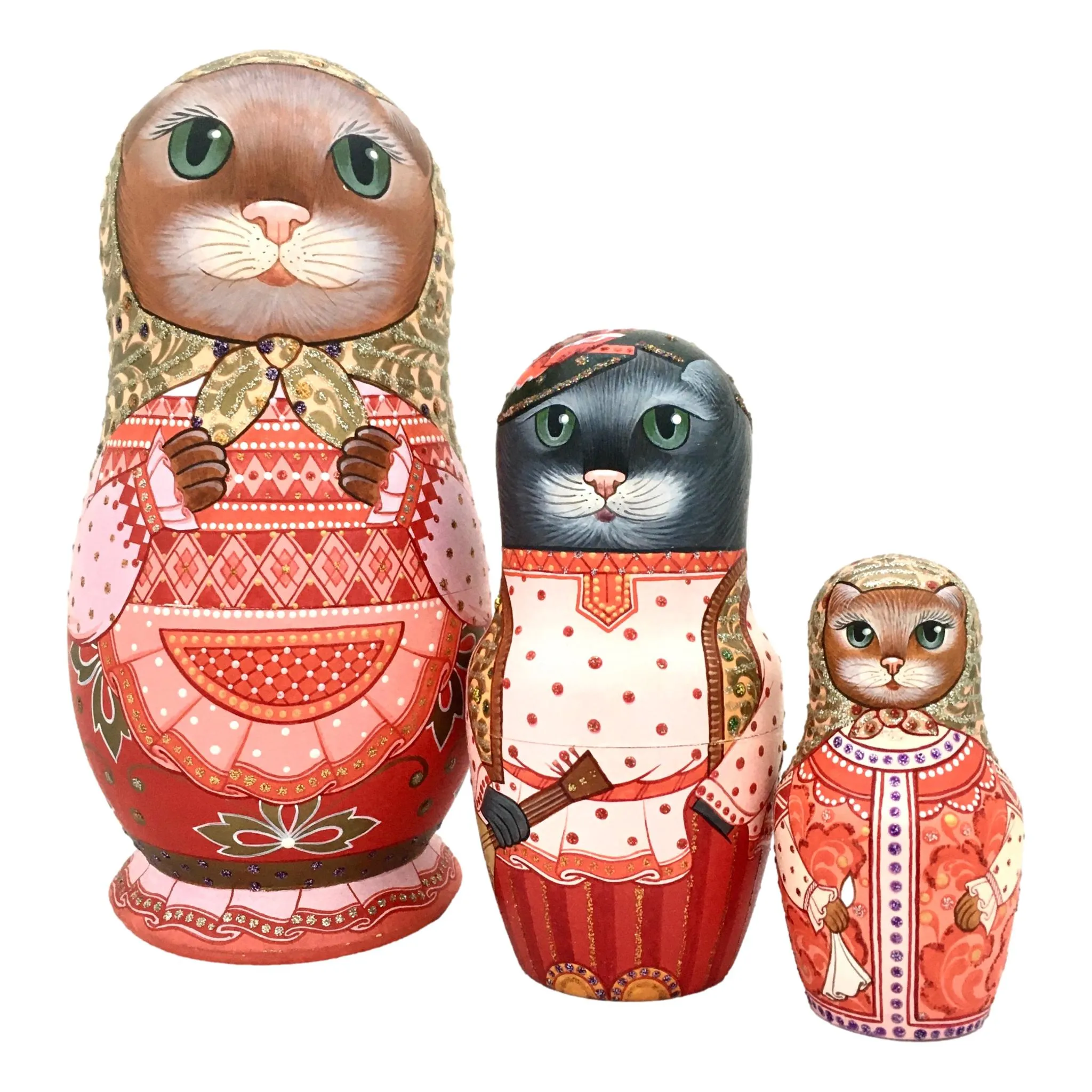 Unique Cat Russian Matryoshka Dolls