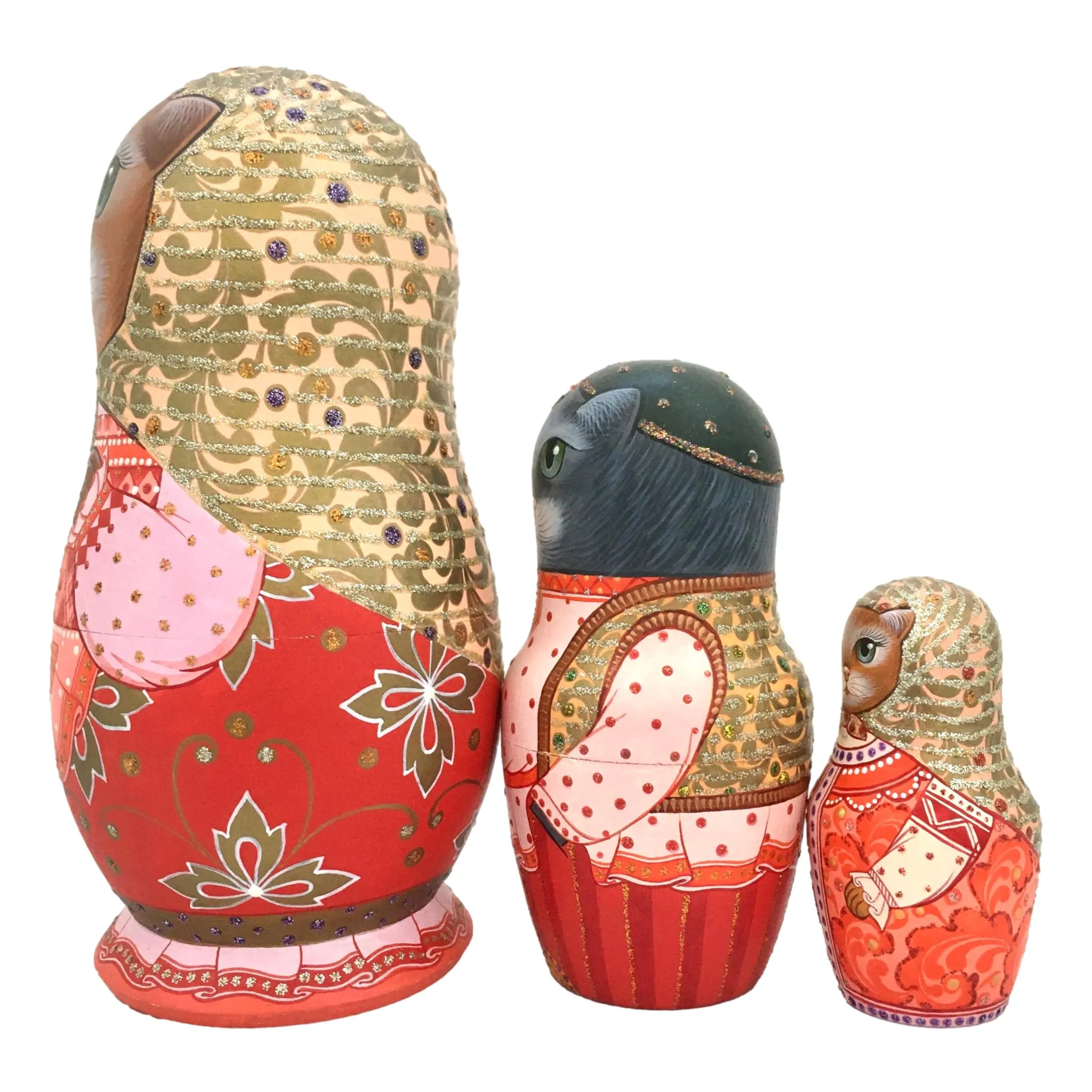Unique Cat Russian Matryoshka Dolls