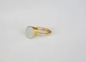 Unique concrete Cone statement ring