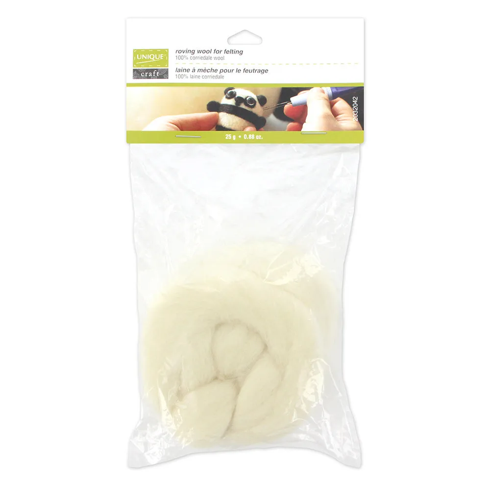 UNIQUE CRAFT Roving Wool - 25g