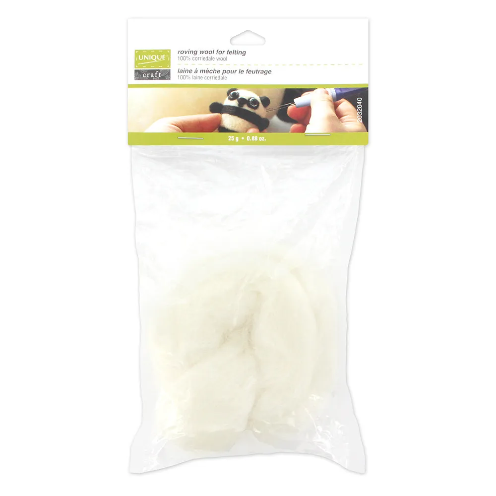 UNIQUE CRAFT Roving Wool - 25g