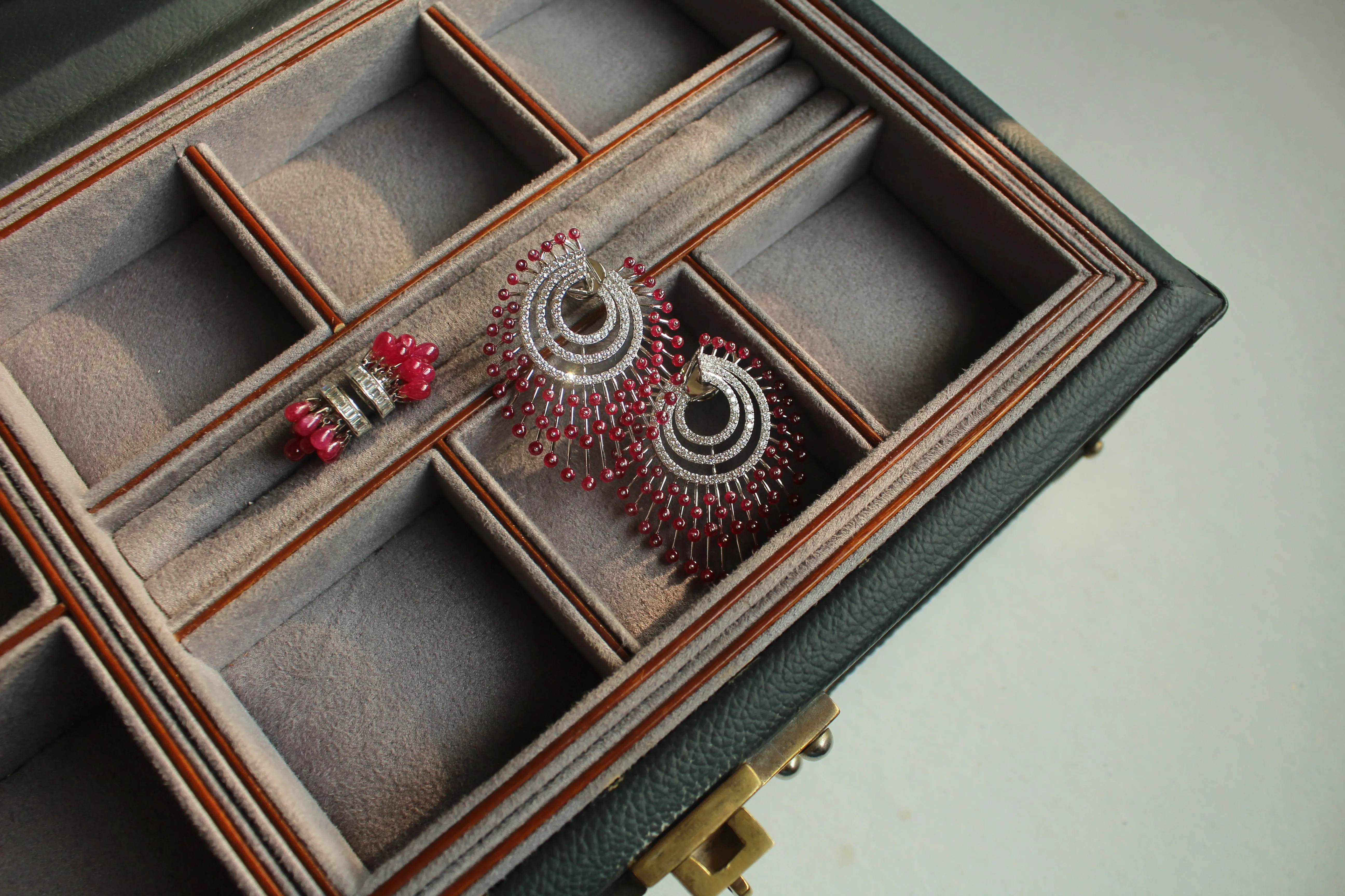 Unique Ruby & Diamond Cocktail Ring