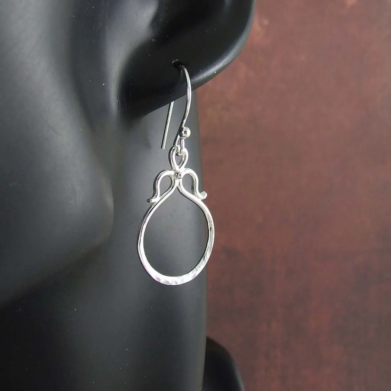 Unique sterling silver hoop earrings