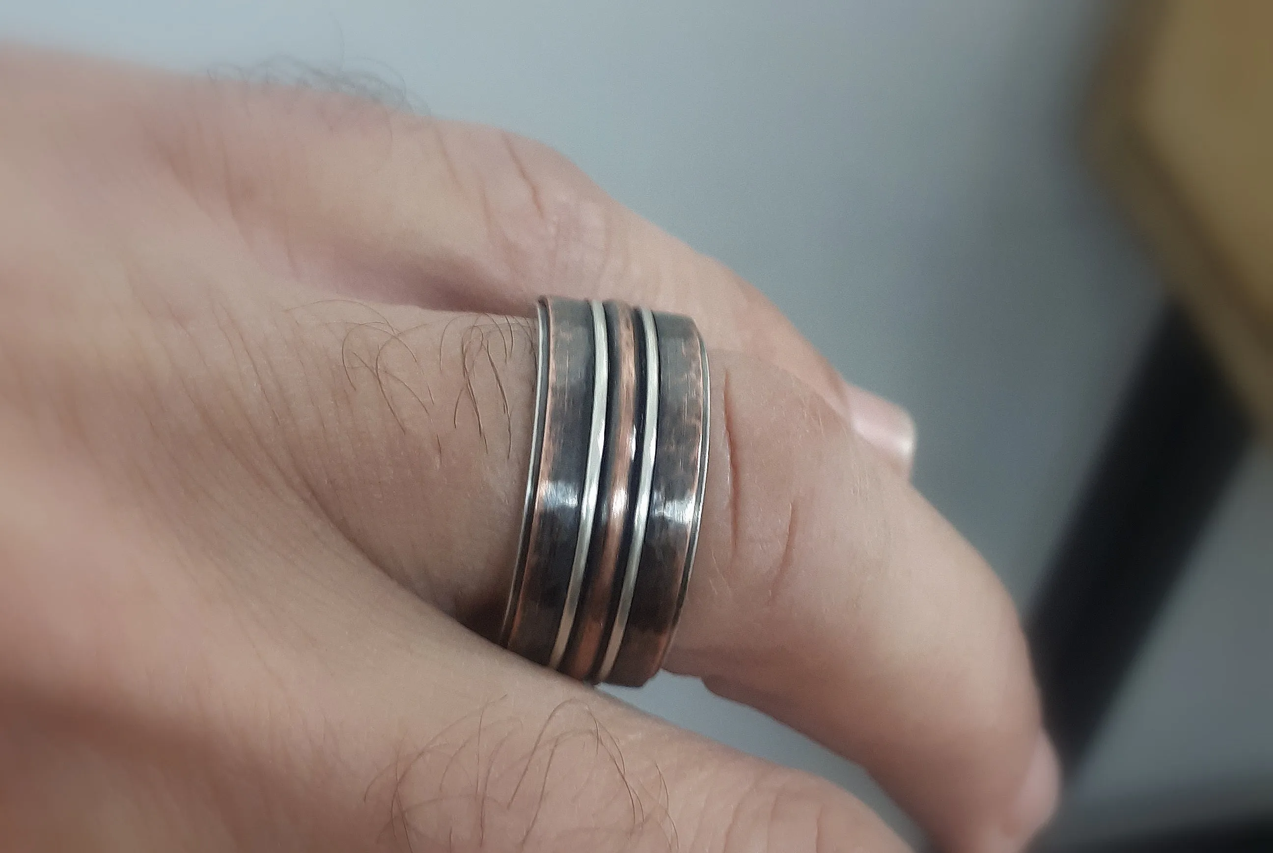 Unique wedding band for men