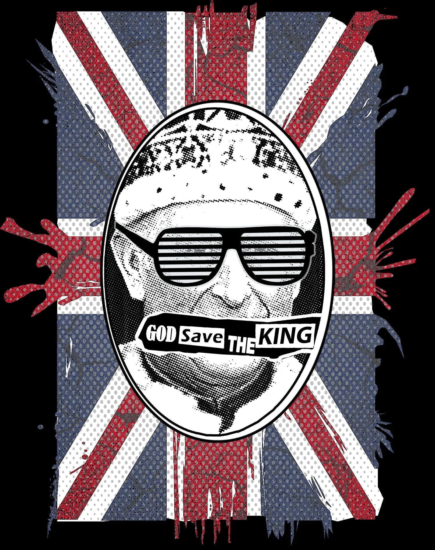 Urban Attitude Kings Coronation 2023 God Save The King 01 Hoodie Back Print (Back)