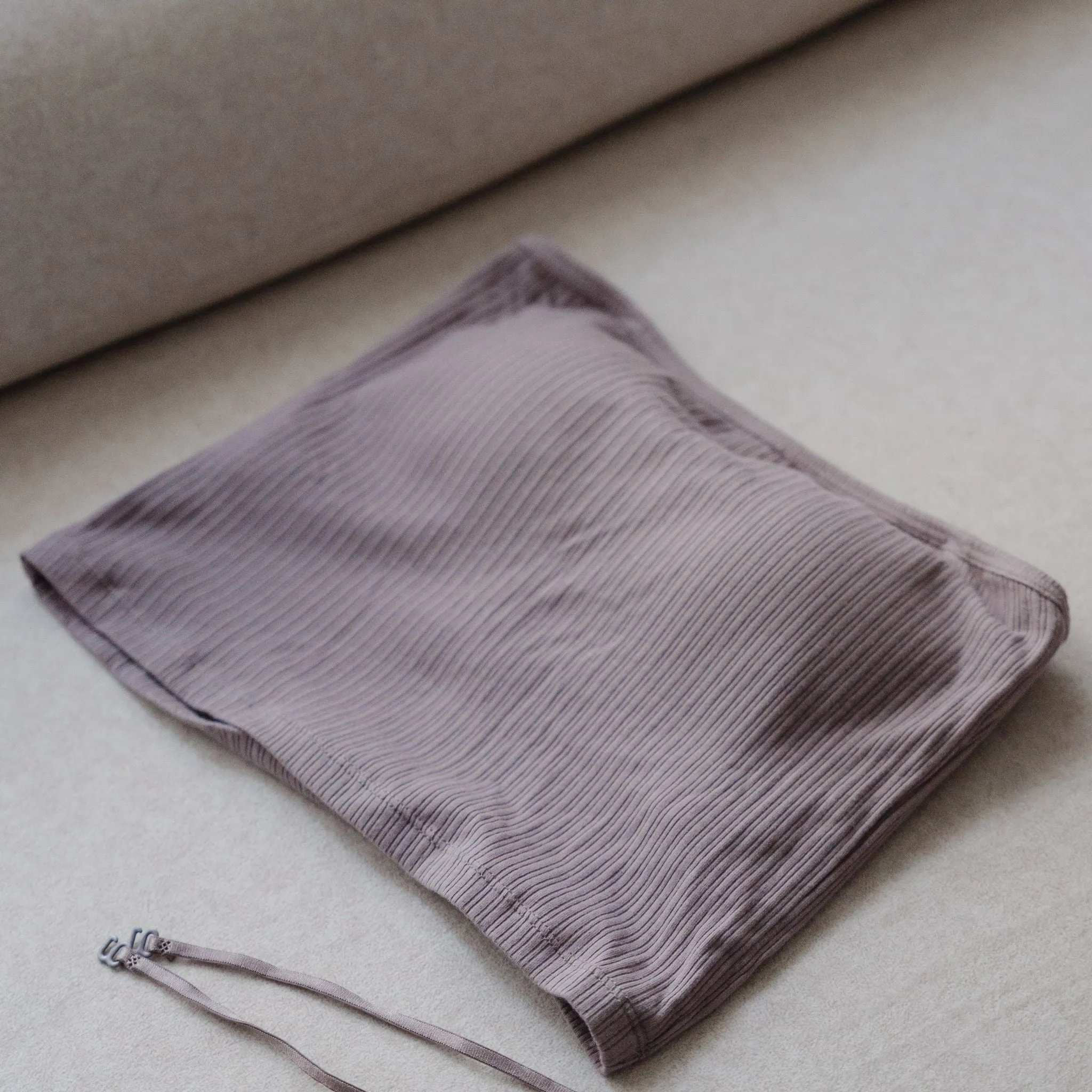 Urban Edge! 2-Way Tube Bra Top (Ribbed Cotton) in Creme Raspberry