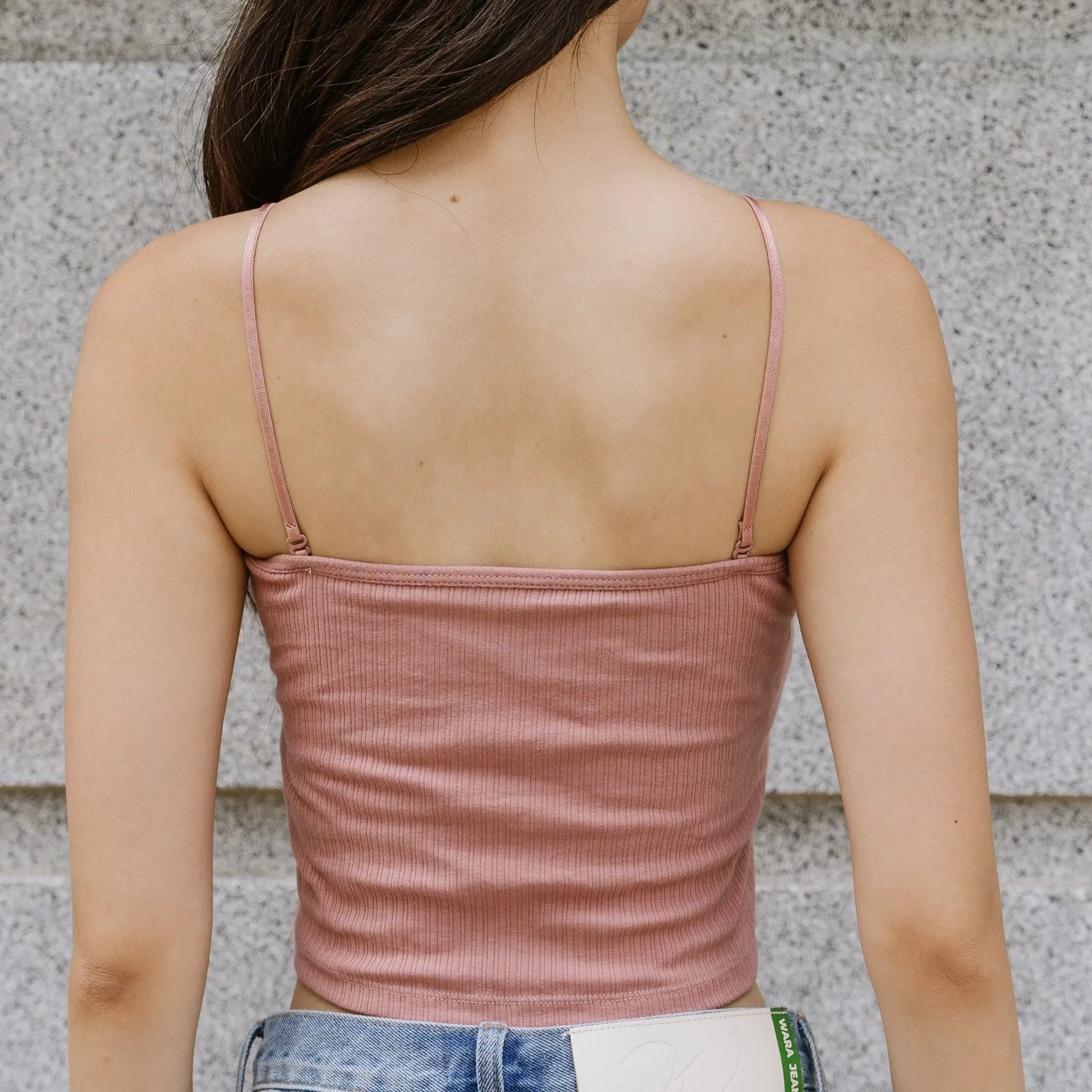 Urban Edge! 2-Way Tube Bra Top (Ribbed Cotton) in Creme Raspberry
