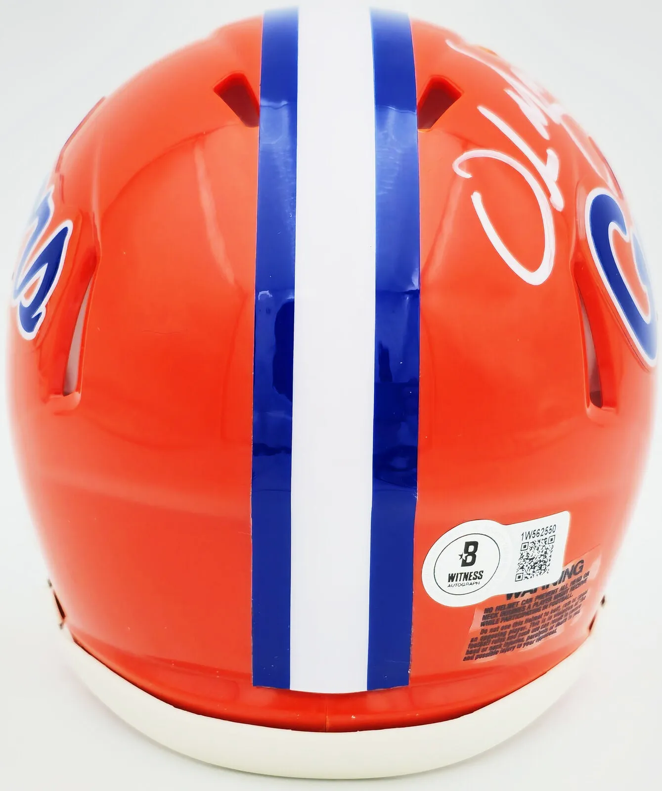 URBAN MEYER AUTOGRAPHED FLORIDA ORANGE SPEED MINI HELMET BECKETT WITNESS 230114