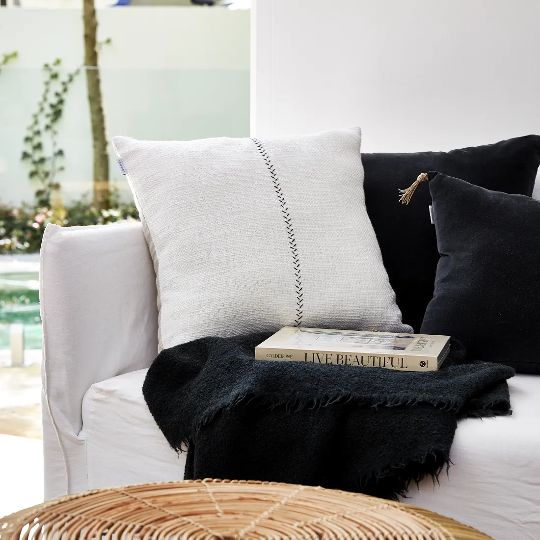 Urban Oasis Ava Lumbar Cushion Woodland Gray