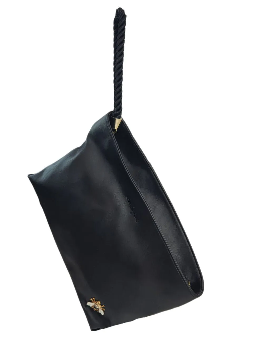 URBAN ORIGINALS Women's Black Vegan Leather Clutch Bag #Bee1 NWT